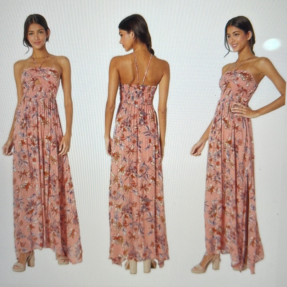 Free People One step ahead Maxi Slip Dress S